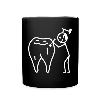 Caries dentist Baktus - Full Colour Mug - black - Front