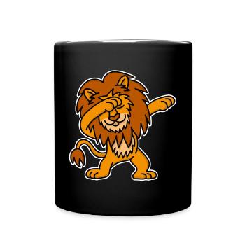 Dab dabbing lion Pays-Bas Orange Championnat d’Europe de football - Mug uni - noir - Devant