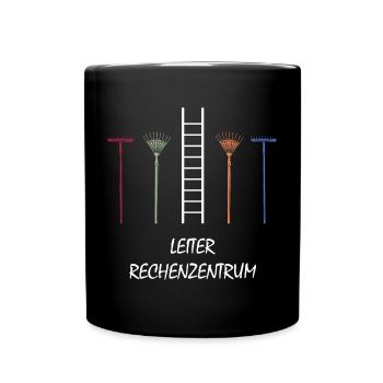 Gärtner Garten, Leiter vom Rechenzentrum Admin EDV - Tasse einfarbig - Schwarz - Vorne