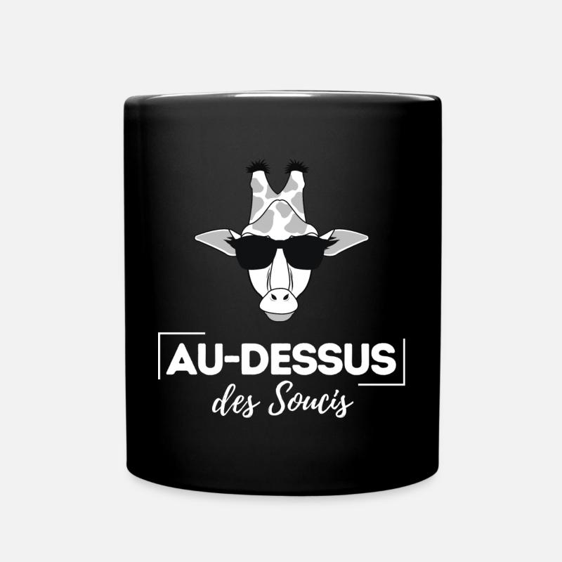 Au dessus des soucis - Mug uni - noir