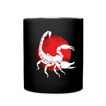 Skorpion Sternzeichen - Tasse einfarbig - Schwarz - Vorne