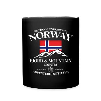 Outdoor Experience Norway Fjord Mountain - Tasse einfarbig - Schwarz - Vorne