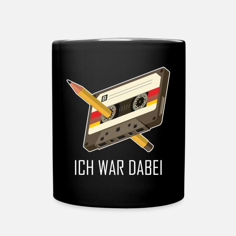 Kassette Bleistift 80er 90er Erinnerung Geschenk - Tasse einfarbig - Schwarz