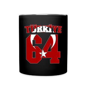 Usak 64 Türkiye - Tasse einfarbig - Schwarz - Vorne