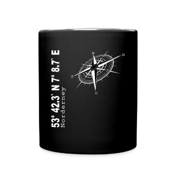 Norderney - Tasse einfarbig - Schwarz - Vorne