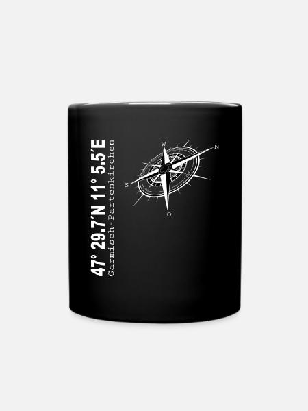 Garmisch Partenkirchen - Tasse einfarbig - Schwarz