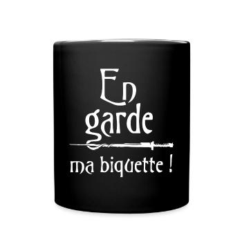 En garde, ma biquette ! Citation série humour - Mug uni - noir - Devant