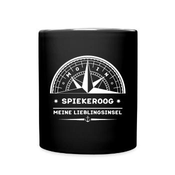 Spiekeroog - Meine Lieblingsinsel - Tasse einfarbig - Schwarz - Vorne