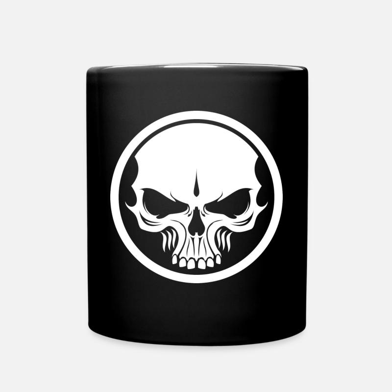 Vilain crâne de mort - Mug uni - noir