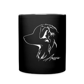 AUSSIE Chiens de berger australien Chien de troupeau Wilsigns - Mug uni - noir - Devant