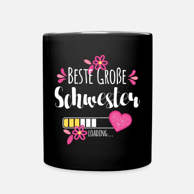 Beste Große Schwester Loading - Tasse einfarbig - Schwarz