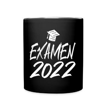 Abschluss Examen 2022 Hut Pinselschrift - Tasse einfarbig - Schwarz - Vorne