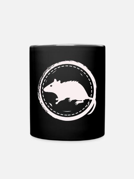 Ratte - Nagetier - Tasse einfarbig - Schwarz