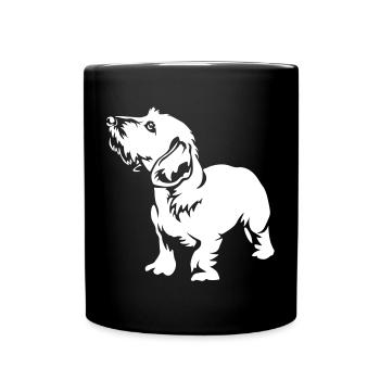 Dackel "Black Edition" - Tasse einfarbig - Schwarz - Vorne