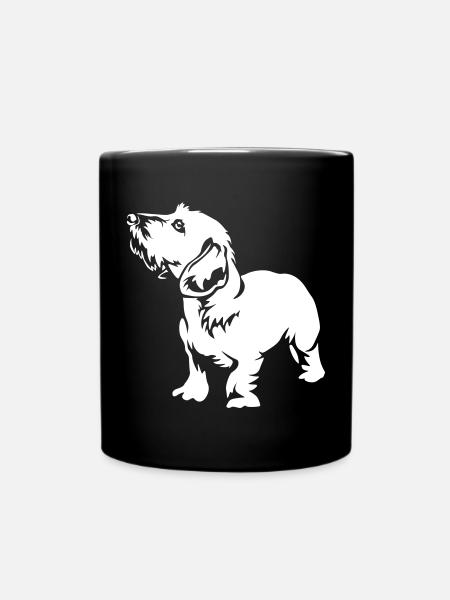 Dackel "Black Edition" - Tasse einfarbig - Schwarz