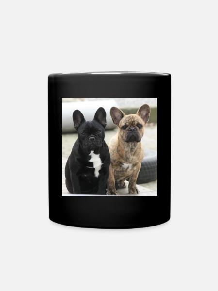 Deux Français Bulldogs - Mug uni - noir