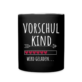 Vorschulkind Kindergarten Vorschule Geschenk - Tasse einfarbig - Schwarz - Vorne
