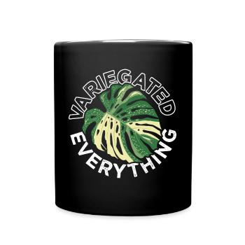 Variegated Everything Plants Flowers Nature Garden - Full Colour Mug - black - Front
