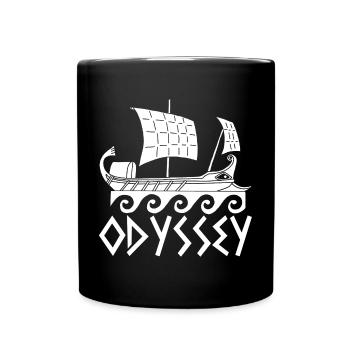 Die Reise des Odysseus (weiß) - Tasse einfarbig - Schwarz - Vorne