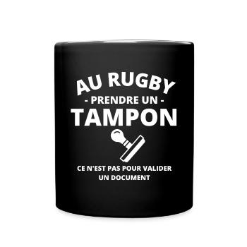 rugby, rugby sport, rugby humour - Mug uni - noir - Devant