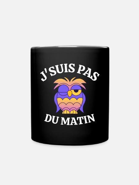 pas du matin, grincheux le matin - Mug uni - noir