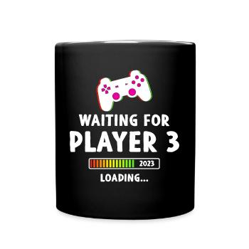 Waiting For Player 3 - Tasse einfarbig - Schwarz - Vorne