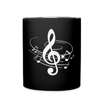 Musiciens Violon Clés Partition Notes - Mug uni - noir - Devant