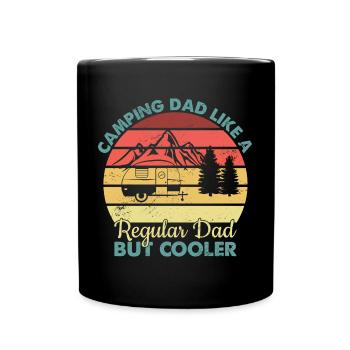 Camping Papa Nature Activité de plein air Feu de camp - Mug uni - noir - Devant