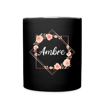 Ambre - Mug uni - noir - Devant