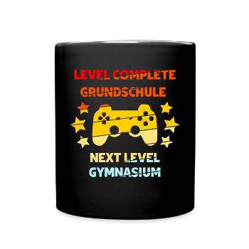 Level complete Grundschule next Level Gymnasium - Tasse einfarbig - Schwarz - Vorne