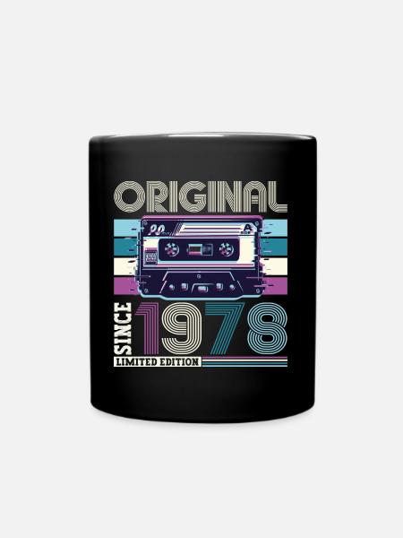 Original 1978 44. Geburtstag Geschenk Herren - Tasse einfarbig - Schwarz