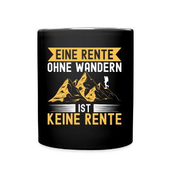 Wandern Bergsteigen Wanderer Natur Berge - Tasse einfarbig - Schwarz - Vorne