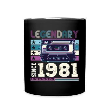 Legendary 1981 41st Birthday Gift Men - Fun - Full Colour Mug - black - Front