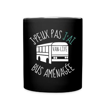 j peux pas j ai bus aménagée - Mug uni - noir - Devant