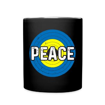 Peace Regenbogen Kreis Frieden Freiheit Liebe - Tasse einfarbig - Schwarz - Vorne