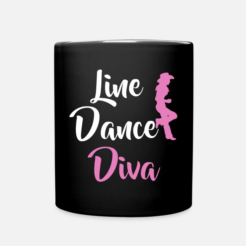 Line Dance Diva Line Dancing Musique Country Dicton - Mug uni - noir
