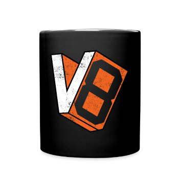 Conception de moteur V8 cylindres pour les fans de muscle car - Mug uni - noir - Devant