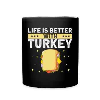 Food Love Sandwich Baguette Ketchup - Mug uni - noir - Devant