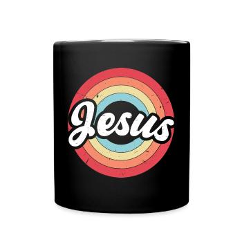 Jesus Vintage - Full Colour Mug - black - Front