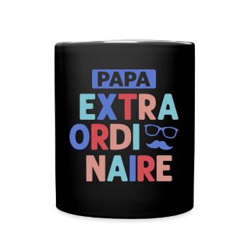 Papa Extraordinaire Pour Meilleur Papa - Mug uni - noir - Devant
