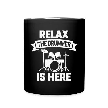 Drummer Drums Drummer Music - Full Colour Mug - black - Front