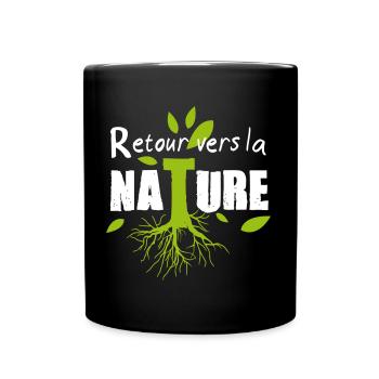 Retour vers la nature, autonomie et écologie - Mug uni - noir - Devant