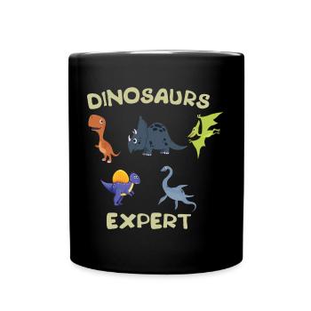 Verschiedene Arten von Dinosaurier-Experten - Tasse einfarbig - Schwarz - Vorne