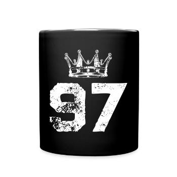 97 Number crown - Full Colour Mug - black - Front