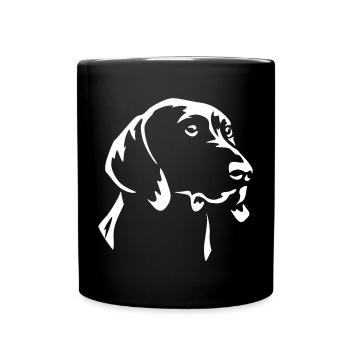 German Shorthair Head "Black Edition" - Full Colour Mug - black - Front