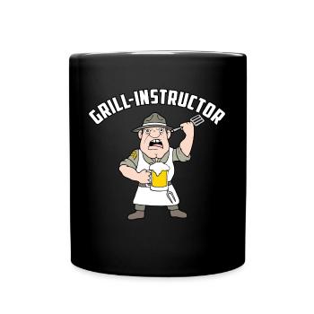 Grill Instructor - Tasse einfarbig - Schwarz - Vorne