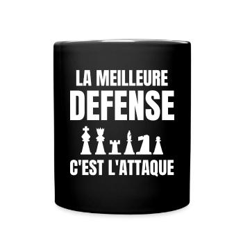 échec, échec et mat, joueur d'échecs - Mug uni - noir - Devant