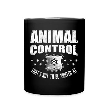 Animal Control Officer Not To Be Sniffed At Funny - Full Colour Mug - black - Front