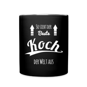 Koch - Tasse einfarbig - Schwarz - Vorne