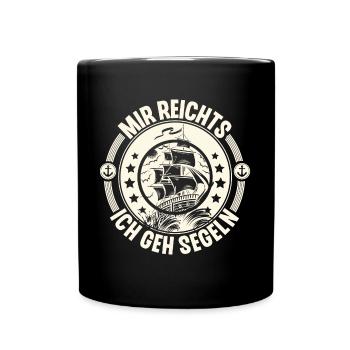 Segeln Segler Segelboot - Tasse einfarbig - Schwarz - Vorne